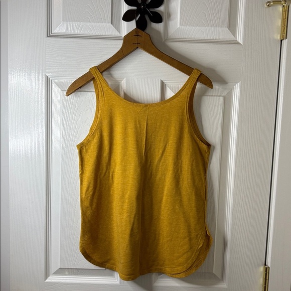 Next Level Apparel Mustard Graphic Tank “Wild & Free Honey Bee” Dovetail Hemline - Picture 6 of 8